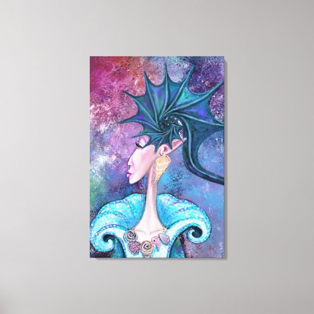 Seashell Lady Canvas Print - Painting (Front)