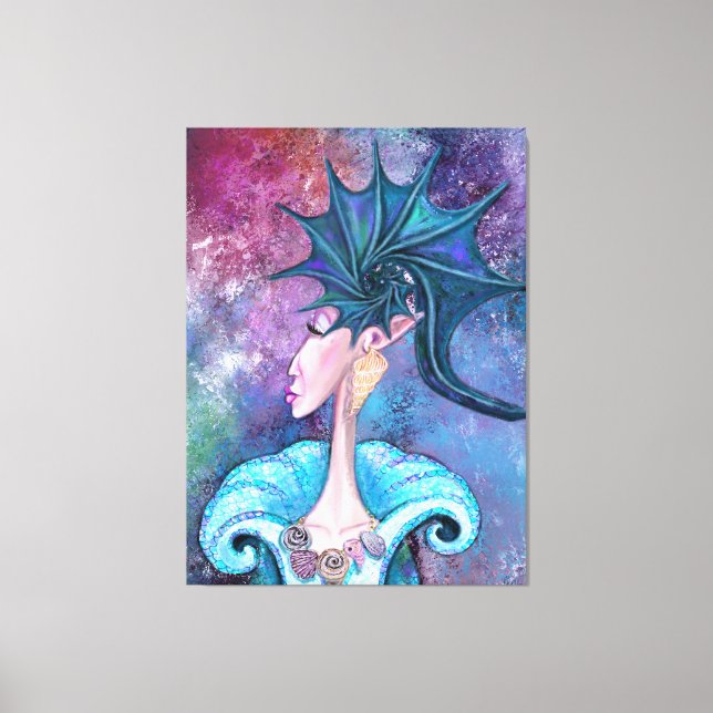 Seashell Lady Canvas Print - Painting (Front)