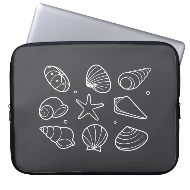 Seashell Laptop Sleeve (Front)