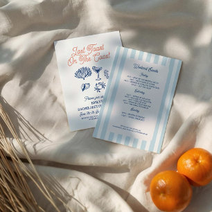 Seashell Last toast coast Bachelorette Weekend Invitation