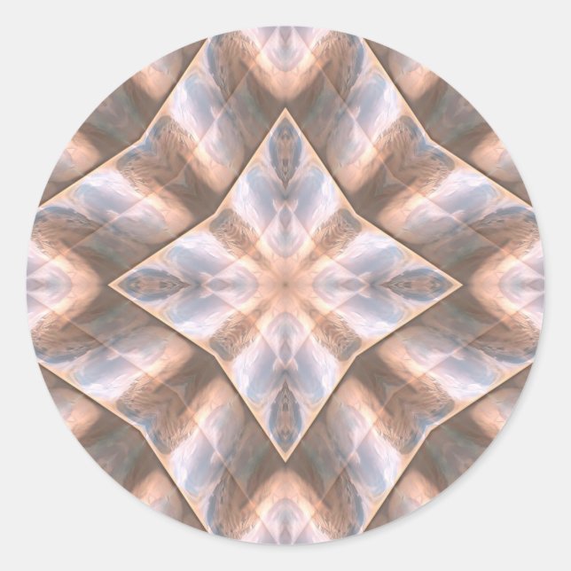 Seashell Layers Classic Round Sticker (Front)
