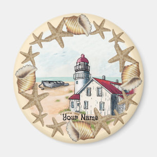 Seashell Lighthouse   Magnet