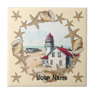 Seashell Lighthouse Tile