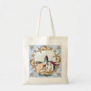 Seashell Lighthouse  Tote Bag
