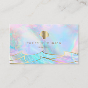seashell logo design business card