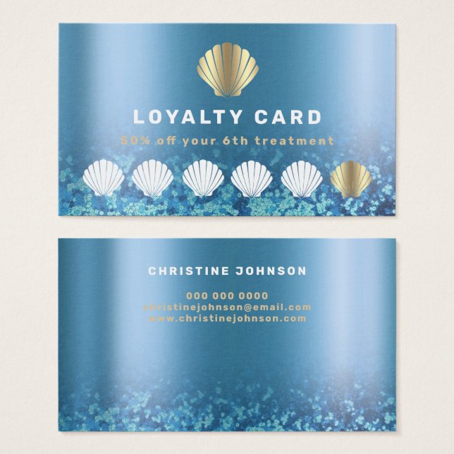 seashell  loyalty card (Front & Back)