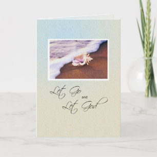 Seashell on Beach Recovery Anniversary Card