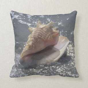 Seashell On Beach Sanibel Island, Florida Throw Pillow