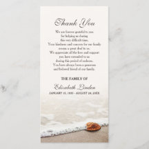 Seashell on the Beach | Sympathy Thank You