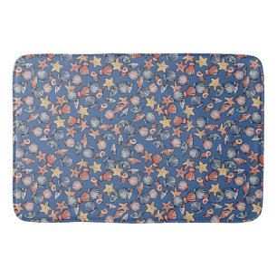 Seashell Pattern Seashells Ocean Sea Shells Bath Mat