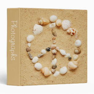 Seashell Peace Sign 1.5" Photo Album Binder