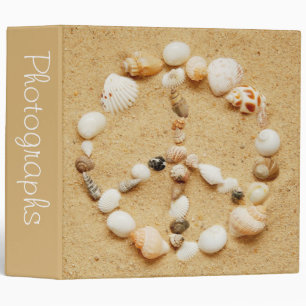 Seashell Peace Sign 2" Photo Album Binder