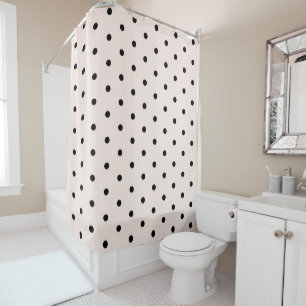 Seashell Peach Whimsical Black Polka Dot