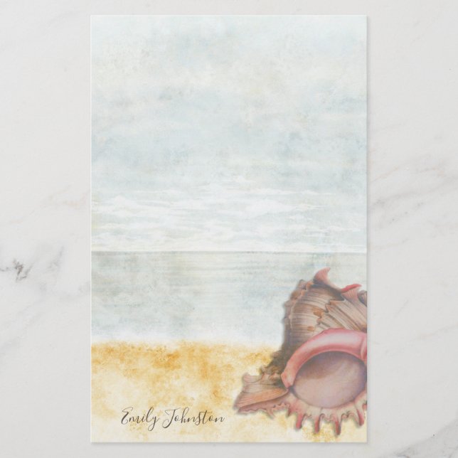Seashell Personalized Stationery (Front)