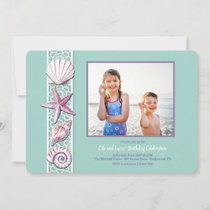 Seashell Photo Invitation