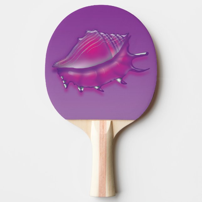 Seashell Ping Pong Paddle (Front)