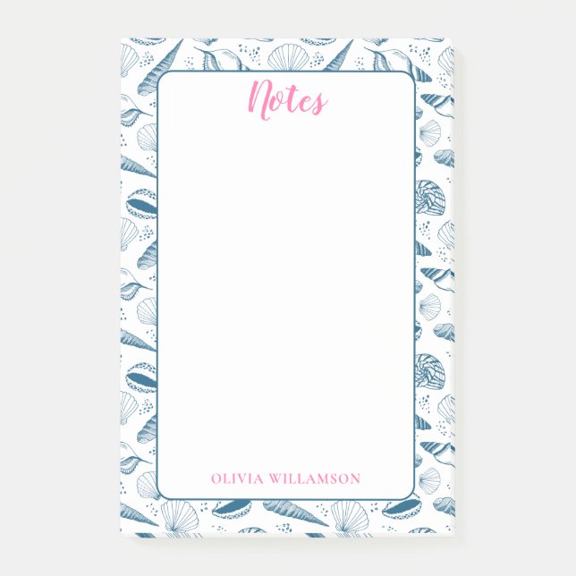 Seashell Planner Pages To Do List Post-it Notes (Front)