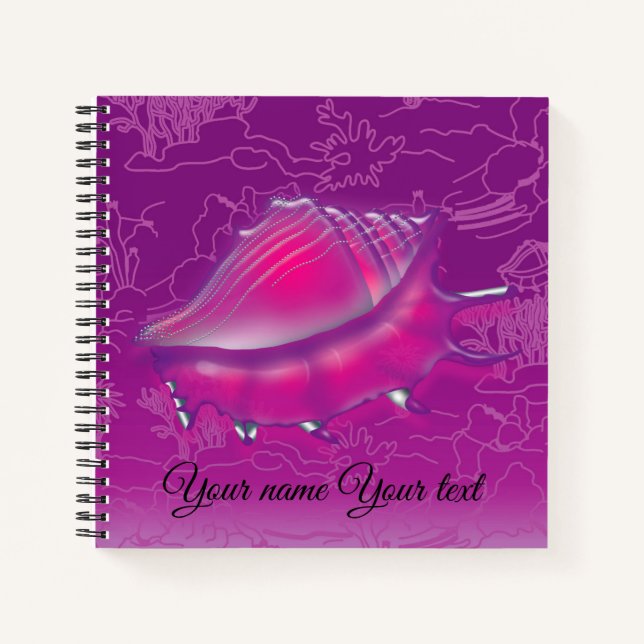 Seashell Purple Notebook (Front)