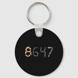 Seashell Rock Coastal Design Keychain