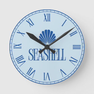 Seashell Round Clock
