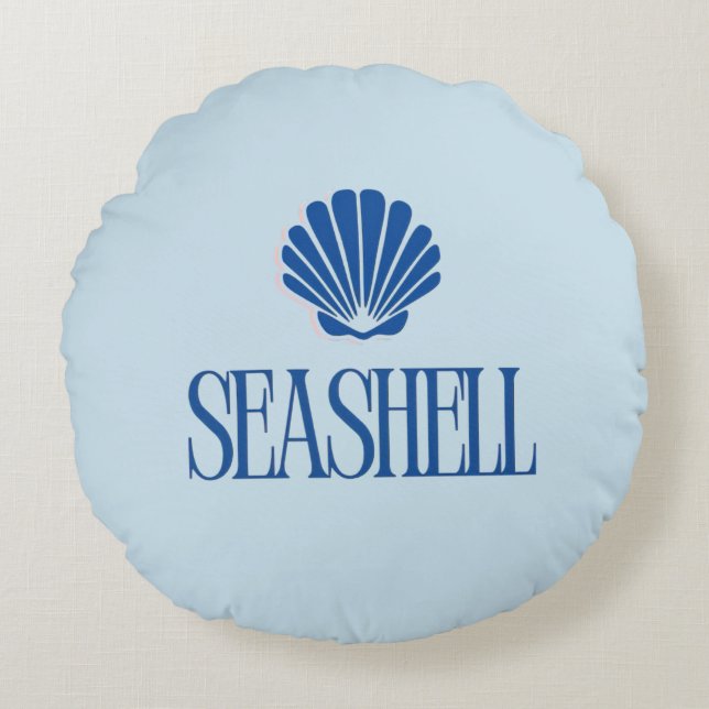 Seashell Round Pillow (Front)