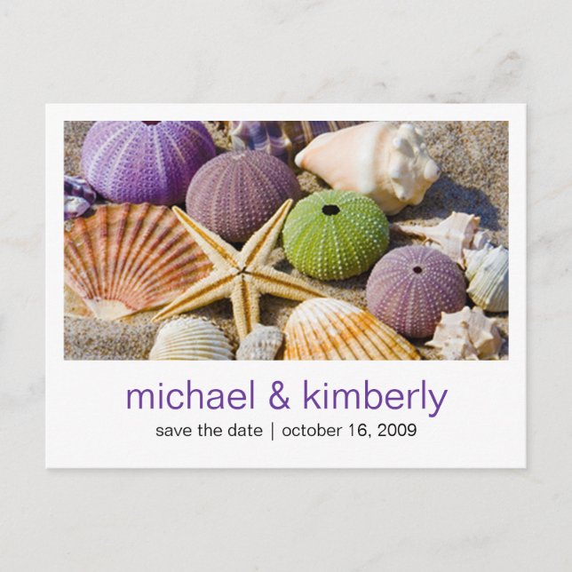 Seashell | Save the Date Announcement Postcard (Front)
