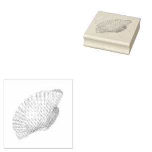 Seashell  ,Scallop Shell ,Shell Rubber Stamp