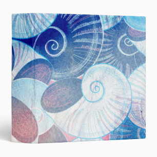 Seashell Scene Pattern Binder