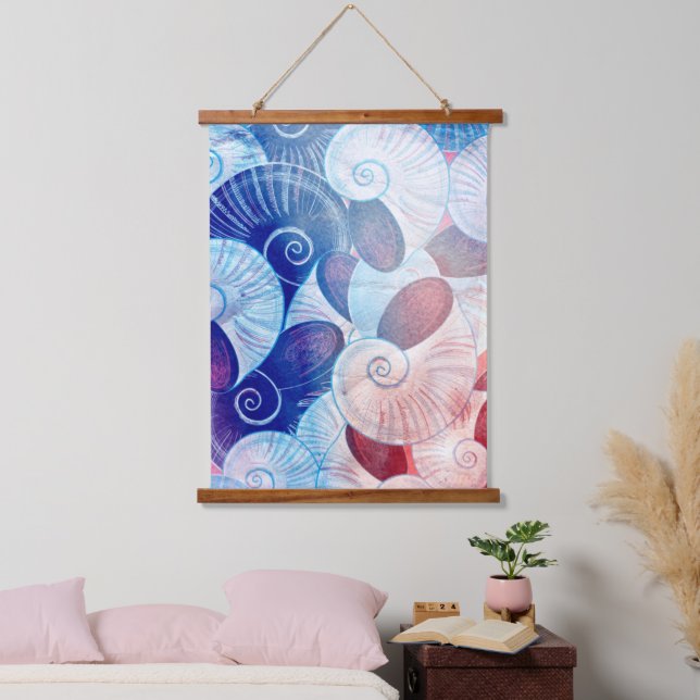 Seashell Scene Pattern Hanging Tapestry (Bedroom)