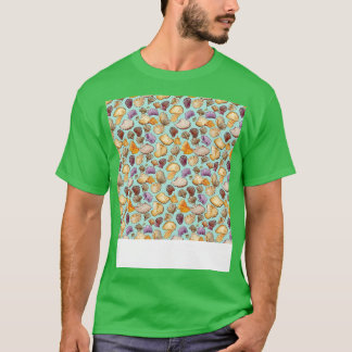 Seashell Seamless Pattern Sea Shell Clam Beach Sea T-Shirt
