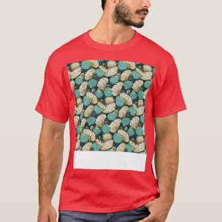 Seashell Seamless Pattern Sea Shell Clam Beach Sea T-Shirt