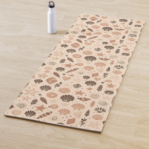 Seashell Seamless Pattern Yoga Mat