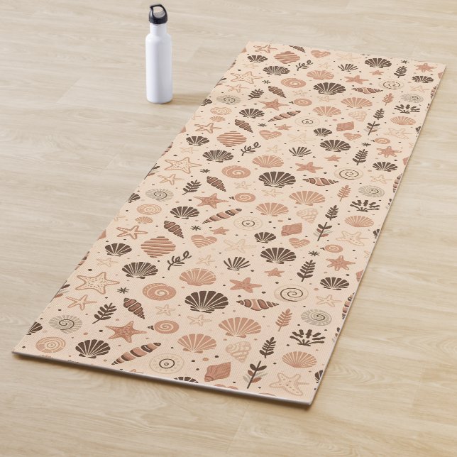 Seashell Seamless Pattern Yoga Mat (In Situ)