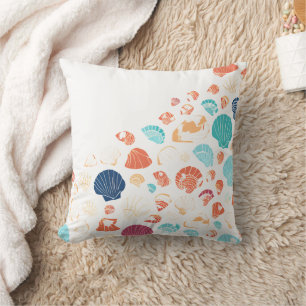 Seashell Shore Throw Pillow