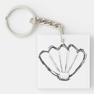 Seashell Sketch Keychain