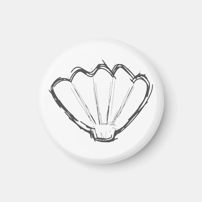 Seashell Sketch Magnet (Front)