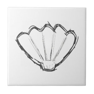 Seashell Sketch Tile