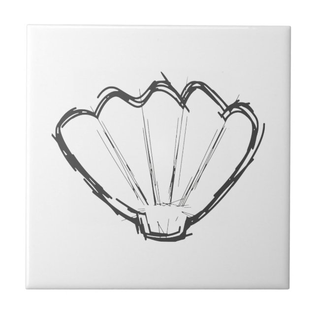 Seashell Sketch Tile (Front)