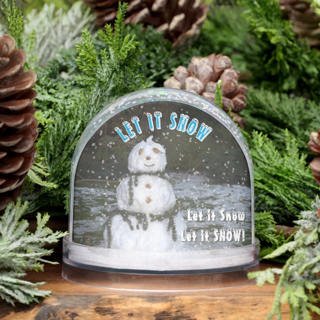 Seashell Snowman Let It Snow PHOTO Reverse Side (Hiver)