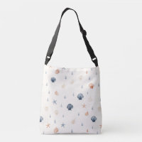 Seashell Starfish Seamless Pattern