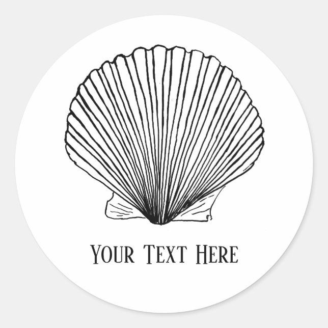 Seashell Sticker Template (Front)