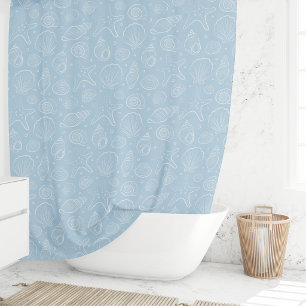 Seashell Summer Coastal Nautical Boho Beach Blue