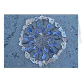 Seashell summer nature art mandala