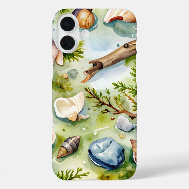 Seashell Watercolor Nature Case-Mate iPhone Case (Back)