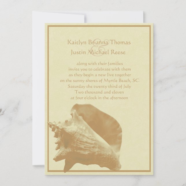 Seashell/ Wedding Invitation (Front)