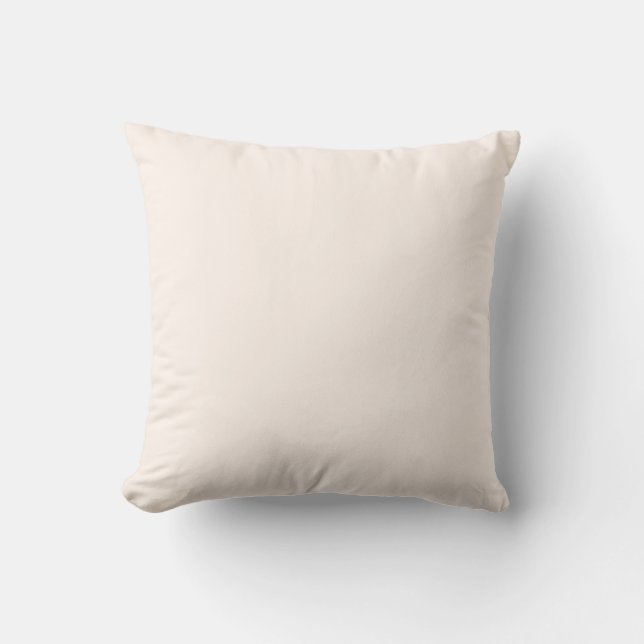 Seashell White FFF5EE Solid Colour Design Throw Pillow (Front)