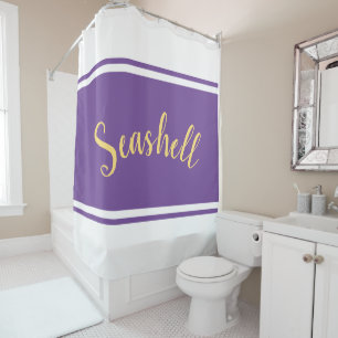 SEASHELL Wide Pretty Purple White Racing Stripes