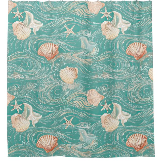 Seashells and Ocean Waves Pattern (10) (Front)