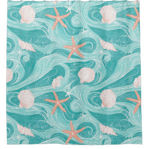 Seashells and Ocean Waves Pattern (13)