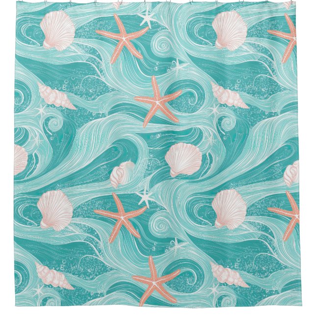 Seashells and Ocean Waves Pattern (13) (Front)